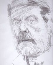 Autoritratto, fusaggine, 29x20,5cm, 2012